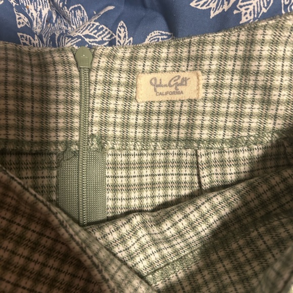 Plaid Women's Skirt - Green and White - Picture 2 of 3